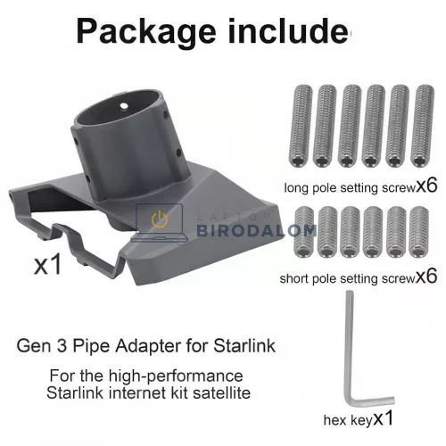 Starlink Gen 3 rúdtartó adapter, szürke, 12 csavaros (OEM)