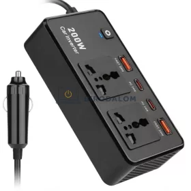 Starlink Mini autós inverter, 12V–220V, 200W (OEM) (MT-PC200Pro)