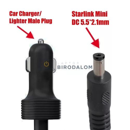 Starlink Mini autós töltőkábel, 12V, 3m, IP67 (OEM)