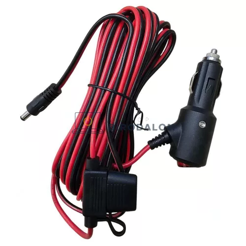 Starlink Mini autós töltőkábel DC tápkábel ON/OFF kapcsolóval, 12-24V, 5 m, 5.5mm×2.1mm (OEM)