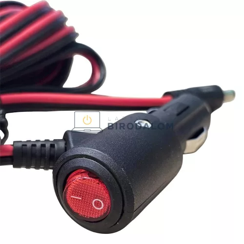 Starlink Mini autós töltőkábel DC tápkábel ON/OFF kapcsolóval, 12-24V, 5 m, 5.5mm×2.1mm (OEM)