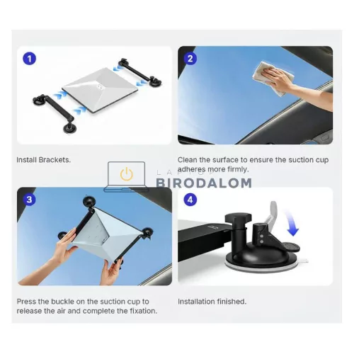 Starlink Mini tapadókorongos tetőtartó, fekete (OEM)