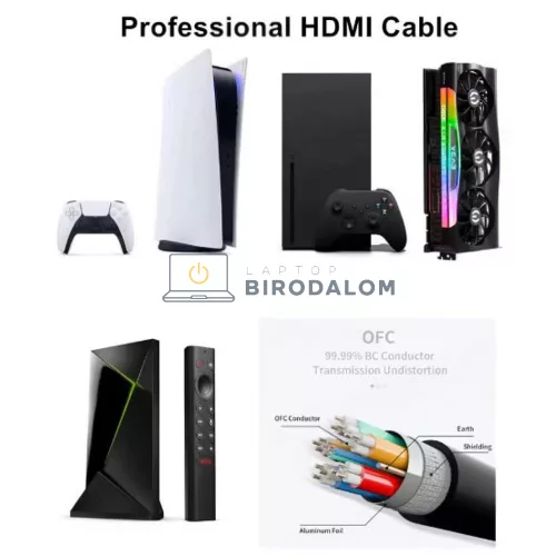Sony PS5, PS4 Ultra High Speed HDMI 2.1 kábel, fekete