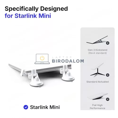 Starlink Mini tapadókorongos tartó, nano ragasztócsíkkal (OEM)