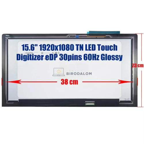 Lenovo IdeaPad Y700 Touch-15ISK 80NW, Y700t-15ISK 15.6" Full HD TN érintőképernyős laptop kijelző (30 pin - jobb)