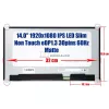 Dell Latitude 7480, 7490 14.0" Full HD (1920x1080) IPS Slim-LED matt laptop kijelző (30 pin, jobb)