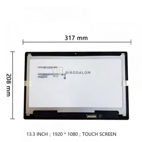   Dell Inspiron 13 5368, 5378, 5379 / Latitude 3390 13.3" Full HD IPS érintőképernyős laptop kijelző (40 pin - jobb)