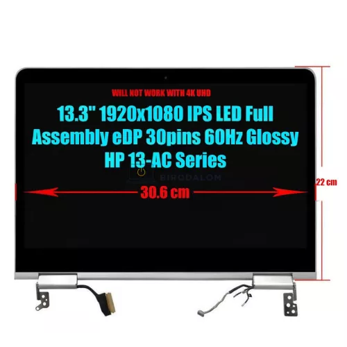 HP Spectre x360 13-AC 13.3" Full HD IPS érintőképernyős laptop kijelző (30 pin - jobb)