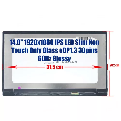 Lenovo IdeaPad 720S-14IKB 80XC, 81BD 14.0" Full HD IPS laptop kijelző (30 pin - jobb)