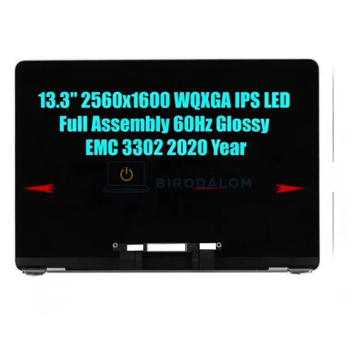 Apple MacBook Air Early 2020 A2179 13.3" WQXGA IPS Retina kijelző, Space Grey (40 pin - bal)