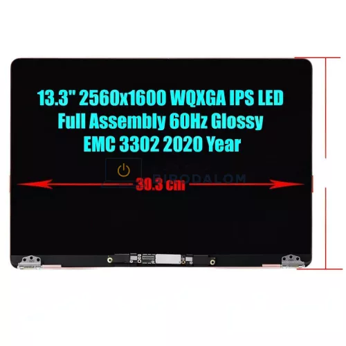 Apple MacBook Air 2019–2020 13.3" 2560×1600 Retina IPS kijelző-assembly (A2179, EMC 3302, Rose Gold)