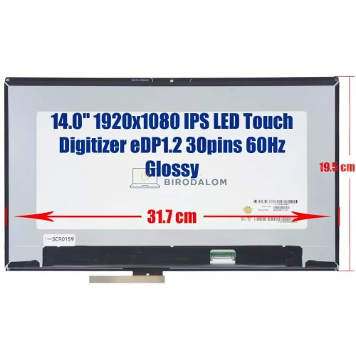 Lenovo IdeaPad Flex 5 14IIL05, 14ARE05, 14ALC05, 14ITL05 14.0" FHD IPS érintőképernyős laptop kijelző (30 pin - jobb)