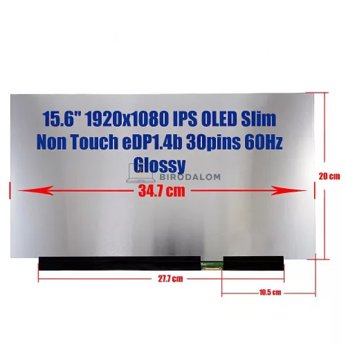 Asus VivoBook 15 M513, X1505ZA, S513EA, Pro K3500P, M3500QC, M6500, HP Pavilion Plus 14 15.6" FHD OLED laptop kijelző (ATNA56YX03-0, 30 pin, jobb)