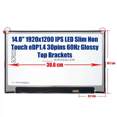 LG Gram 14Z90P, 14ZB90Q gyári 14.0" WUXGA IPS SLIM-LED kijelző, fényes, 30 pin jobb csatlakozó (LP140WU1-SPF1, LP140WU1-SPA1)