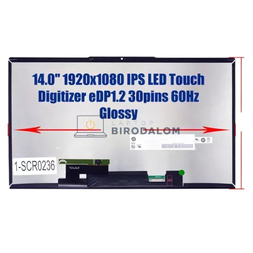 Lenovo Yoga 7 14ITL5, 7 14ACN6, 7i 14ITL5 14.0" FHD IPS érintőképernyős laptop kijelző, fényes (30 p