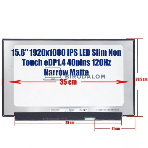 Dell G15 5525, G15 5520, G3 15 3500 / Lenovo IdeaPad Gaming 3 15.6" Full HD IPS 120Hz laptop kijelző