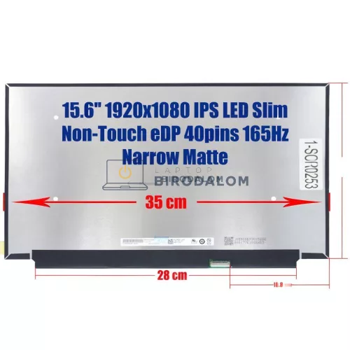 Dell G15 5510, G15 5511, G15 5515 15.6" FULL HD IPS 165Hz laptop kijelző (40 pin - jobb)