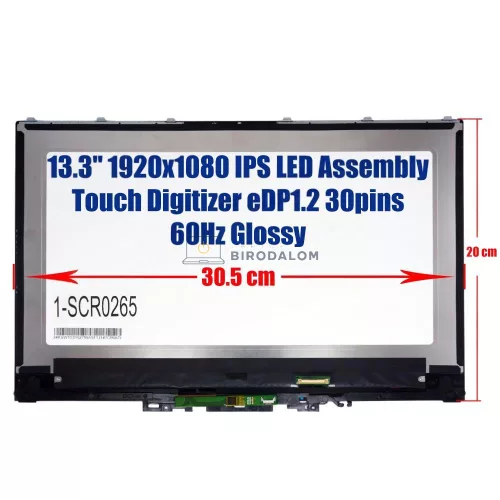 Lenovo Yoga 720-13IKB 80X6, Yoga 720-13IKB 81C3, IdeaPad 720-13IKB 80X6 13.3" Full HD IPS érintőképernyős laptop kijelző (30 pin - jobb)