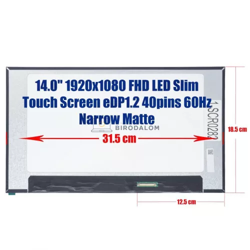 Dell Latitude 5420, 7410, 7420 14.0" Full HD IPS érintőképernyős laptop kijelző (40 pin - jobb)