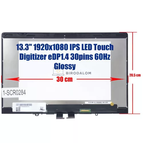 Lenovo IdeaPad 710S-13IKB, 710S-13ISK 13.3" Full HD IPS érintőképernyős laptop kijelző (30 pin - jobb)