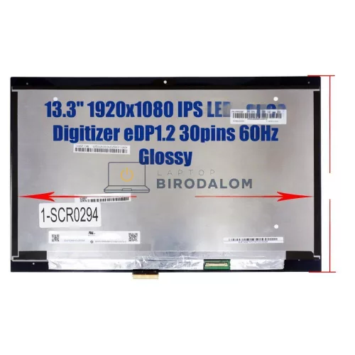 Lenovo ThinkPad X390 Yoga 20NN 13.3" FHD IPS érintőképernyős laptop kijelző (30 pin – jobb)