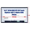 Dell Inspiron 5410 2-in-1, 7415 2-in-1 14.0" Full HD IPS érintőképernyős laptop kijelző (40 pin, jobb)