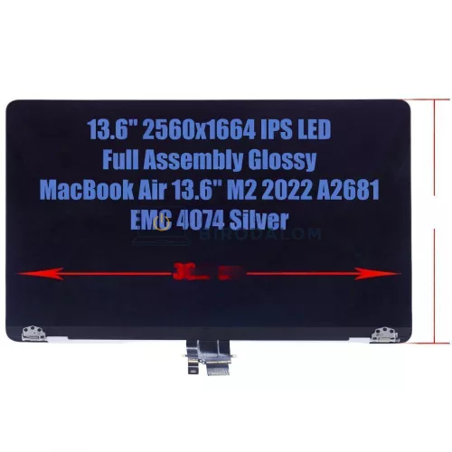 Apple MacBook Air 13.6 M2 2022 A2681 13.6" 2560x1664 IPS Full Assembly laptop kijelző, ezüst (40 pin