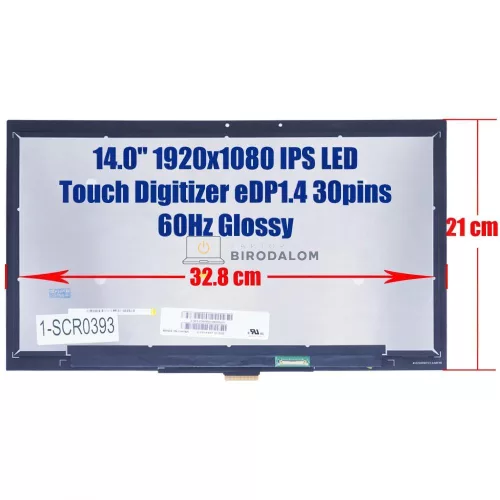 Lenovo ThinkPad X1 Yoga 3rd Gen 20LD, 20LE, 20LF, 20LG 14.0" Full HD IPS érintőképernyős laptop kijelző (30 pin - jobb)