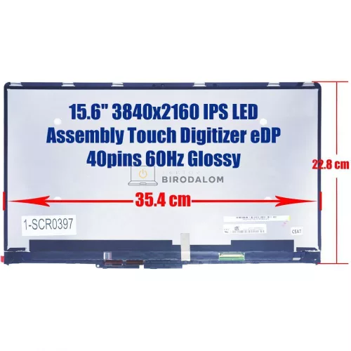 Lenovo IdeaPad Yoga 710-15IKB 15.6" UHD 4K IPS érintőképernyős laptop kijelző (40 pin - jobb)