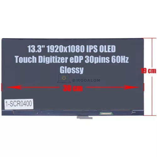 Samsung Galaxy Book2 360 NP730QED 13.3" FHD IPS OLED érintőképernyős laptop kijelző, 30 pin (BA96-08531A)