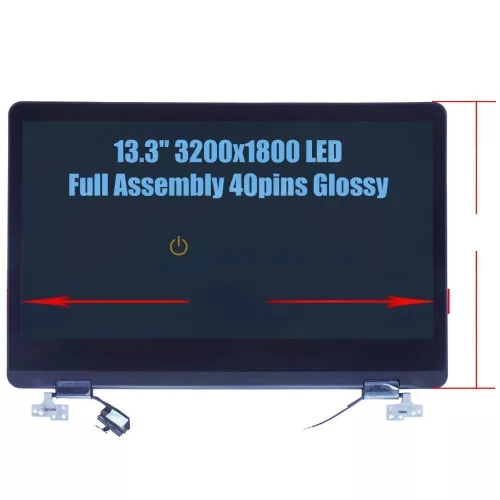 Samsung Notebook 9 Spin NP940X3G, NP940X3L gyári 13.3" QHD+ (3200x1800) LED kijelző, fényes, 40 pin 