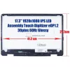 Dell Inspiron 17 7773, 7778, 7779 17.3" Full HD IPS érintőképernyős laptop kijelző (30 pin, bal)
