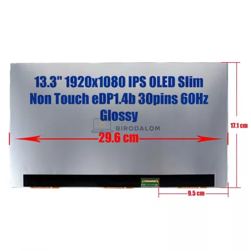 Asus T3300K, T3300 13.3" Full HD OLED laptop kijelző (30 pin - jobb)