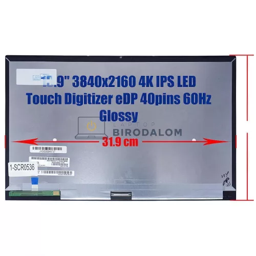Lenovo Yoga C930-13IKB 81C, Yoga 920-13IKB 80Y8 13.9" 4K UHD IPS érintőképernyős laptop kijelző (40 