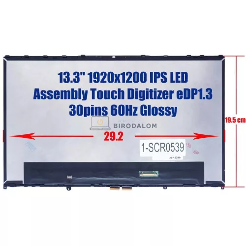 Lenovo Yoga 6 13ALC7 82UD, Yoga 6 13ABR8 83B2 13.3" WUXGA IPS érintőképernyős laptop kijelző (30 pin, jobb)