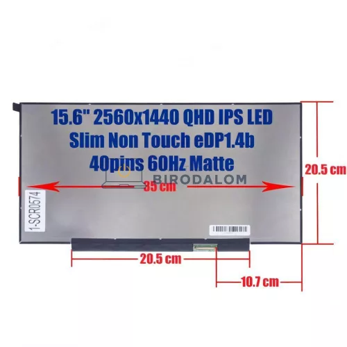 Acer Aspire 5 A515-58M, A515-57G, A515-57 15.6" QHD IPS laptop kijelző (40 pin - jobb)