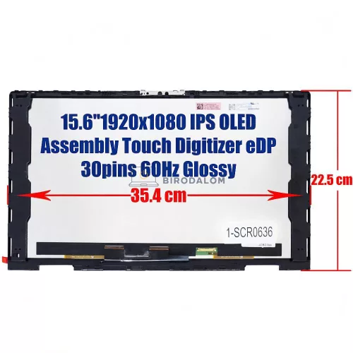 HP Envy x360 15-FH, 15-FE, 15T-FE 15.6" Full HD OLED érintőképernyős laptop kijelző (30 pin - jobb)