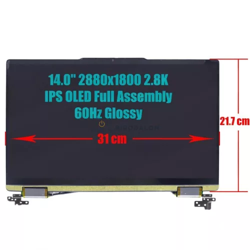 Lenovo Yoga 7 14ARP8, Yoga 7 14IRL8 14.0" 2.8K OLED laptop kijelző, szürke (30 pin - jobb)