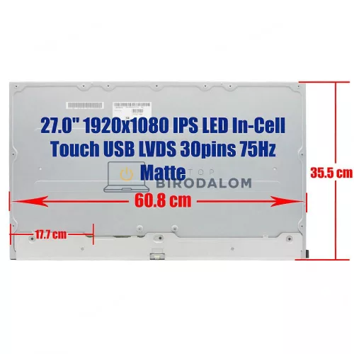 Lenovo IdeaCentre AIO 3-27IMB05 / 3-27ITL6 / 3-27ALC6 / 3-27IAP7 27,0" Full HD IPS érintőképernyős kijelző panel csere, matt