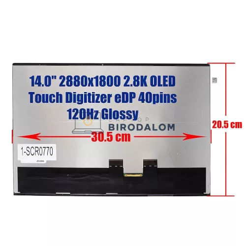 Asus Zenbook S14 UX5406 UX5406SA 14.0" 2880x1800 2.8K OLED érintőképernyős laptop kijelző, fekete (4