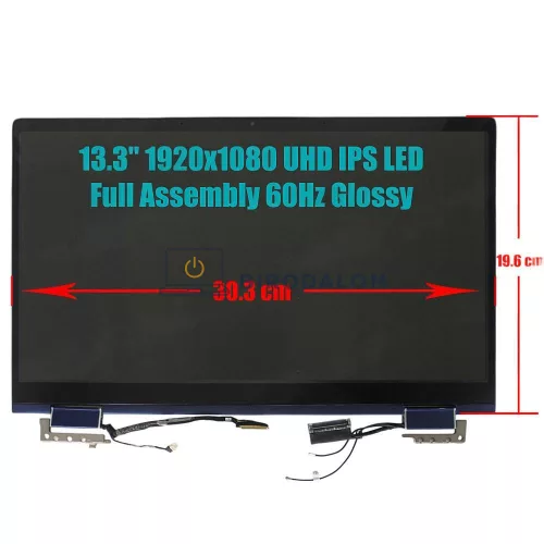 HP Elite Dragonfly G2 13.3" UHD IPS érintőképernyős laptop kijelző csere (M44361-001, M42273-001) – kék