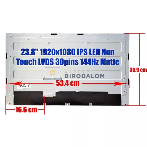 Gyári új, matt 23.8" Full HD (1920x1080) IPS LED kijelző panel 144Hz LVDS 30 pin – MV238FH5-M00