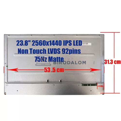 Gyári új, matt 23.8" QHD (2560x1440) IPS LED kijelző panel 75Hz All-in-One PC / Monitor, LVDS 92 pin – M238KCJ-L5B