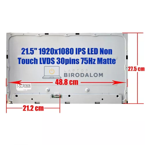 Gyári új matt 21.5" Full HD IPS LED kijelző panel All-in-One PC-hez LVDS 30 pin csatlakozóval (MV215FHM-NS1)