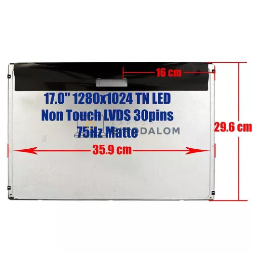 Gyári új, matt 17.0" TN LED kijelző panel 1280x1024 SXGA LVDS 30 pin 75Hz (M170ETN01.1, P170ETN01.0)