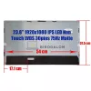 Dell Inspiron 24 3475 / 3477 / 3480, Wyse 5470 AIO 23.8" Full HD IPS All-in-One PC kijelző panel (MV238FHM-N30 / LM238WF2(SL)(K3)) LVDS 30 pin, matt