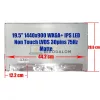 Gyári új, matt 19.5" IPS LED kijelző panel All-in-One PC-hez LVDS 30 pin csatlakozóval (LM195WX1-SLD1)