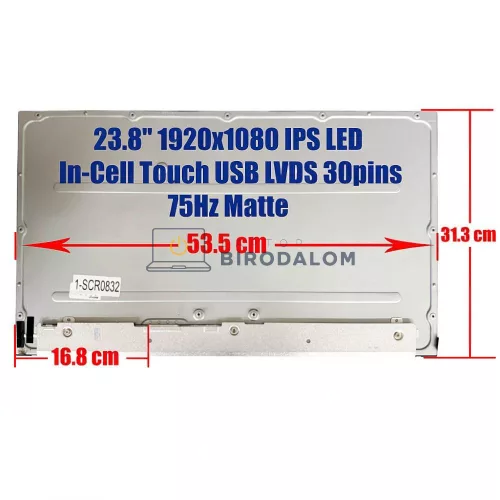 Asus ExpertCenter P400 AiO 24 P440VA 23.8" Full HD IPS érintőképernyős All-in-One PC kijelző panel (LM238WF5-SSG7) LVDS 30 pin