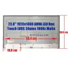 Gyári új, matt 23.8" Full HD (1920x1080) IPS AHVA LED kijelző panel 100Hz All-in-One PC / monitor (csatlakozó: LVDS 30 pin) (M238HAN05.1)