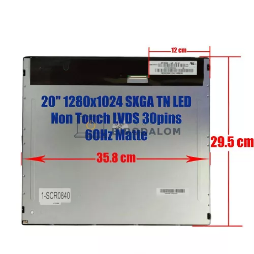 Gyári új matt 17.0" TN LED kijelző panel SXGA 1280x1024 LVDS 30 pin 60Hz (M170EGE-L20)